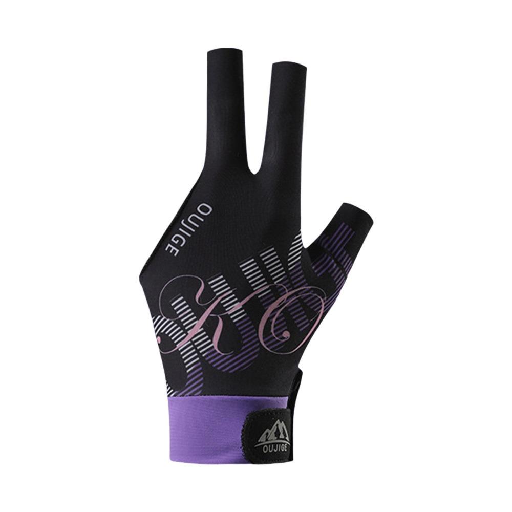 

Рукавичка на три пальці для лівої руки Еластична рукавичка для тренувань з більярду Більярдна рукавичка Фітнес-аксесуари фіолетовий