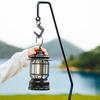 Camping Lantern USB Rechargeable Battery Powered Retro Camping Light Waterproof Hanging LED Tent Lamp for Hiking Fishing