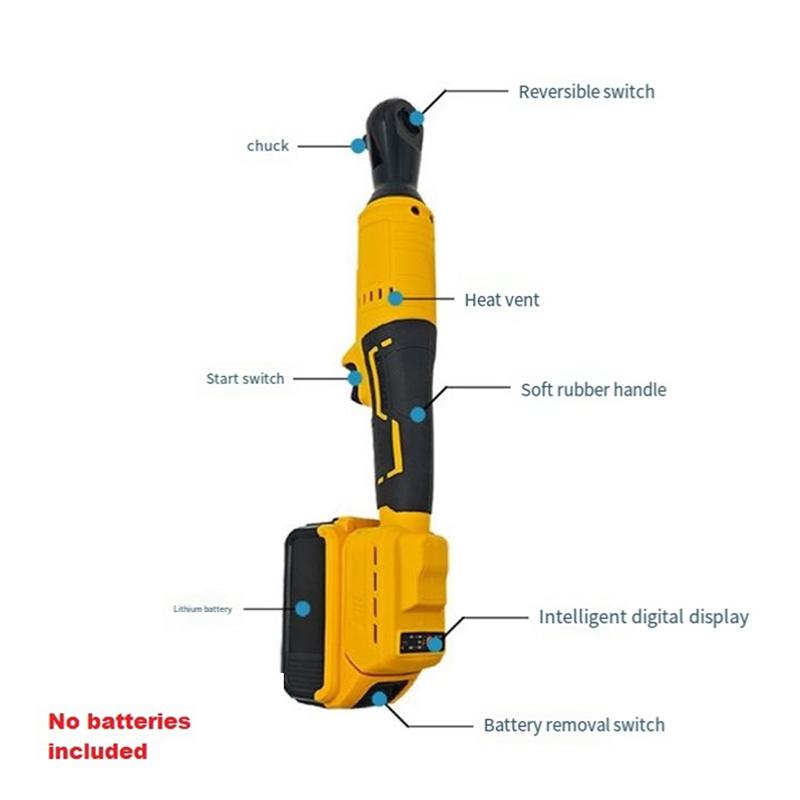 Premium-Brushless Electric Ratchet Wrench 1/2Inch Cordless Driver Removal Screw Nut Repair Power Tools For  18V Battery