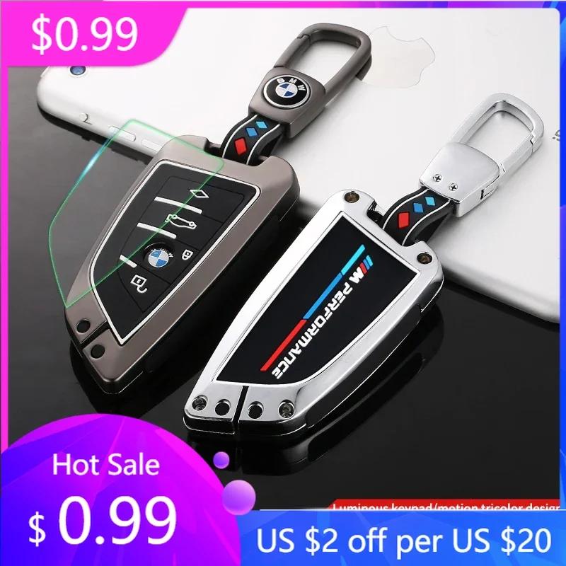 2025 Leather Car Remote Key Case Cover Shell Fob For BMW X1 X3 X5 X6 X7 1 3 5 6 7 Series G20 G30 G11 F15 F16 G01 G02 F48 Key