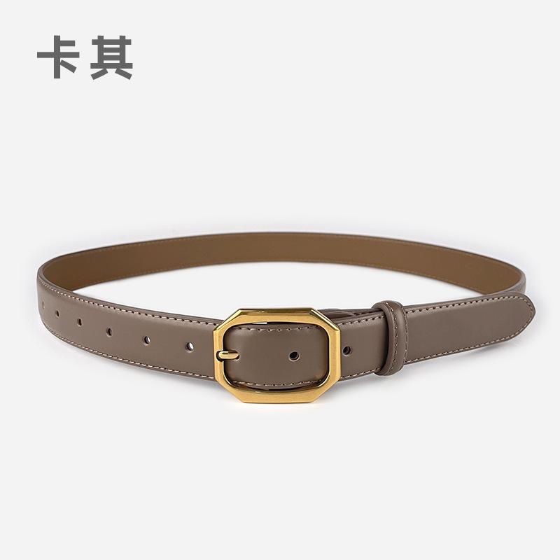 Quatre Saisons Disponible Ceinture en Cuir Véritable pour Femme Cuir Associé à Jeans, Pantalons Décontractés, Jupes, Ceinture pour Femme