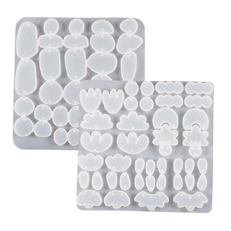 4 Pcs Multiple Styles Earring Combination Keychain Silicone Mold Epoxy DIY Craft