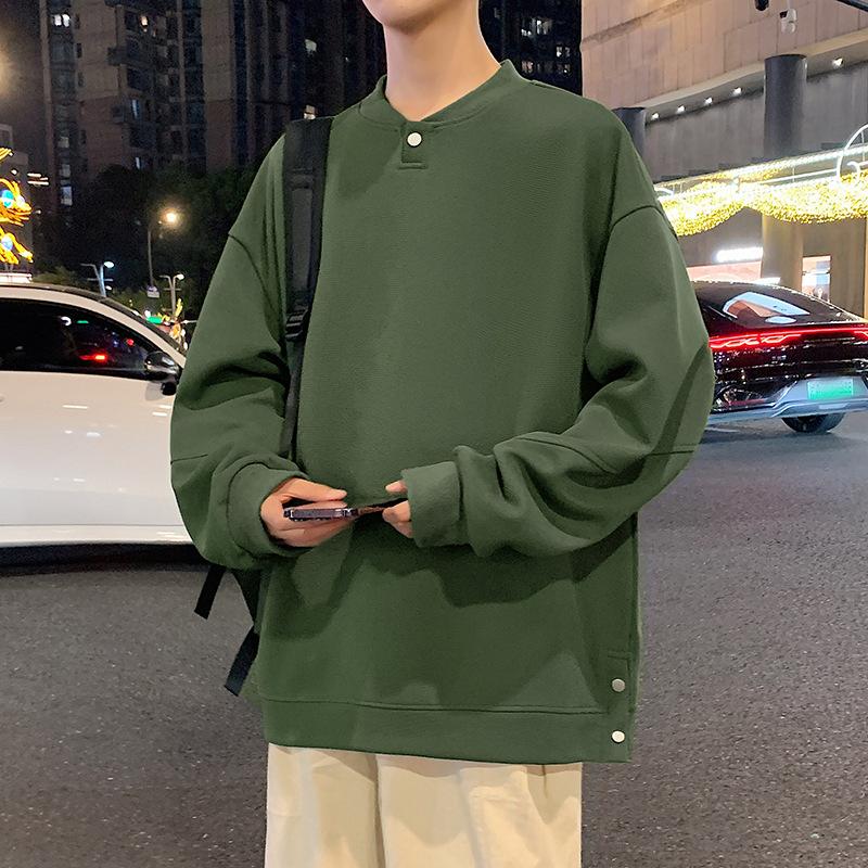 Sweater Men's Spring Teen Crew Neck Jacket American Heavy Design Sense with Long Sleeves