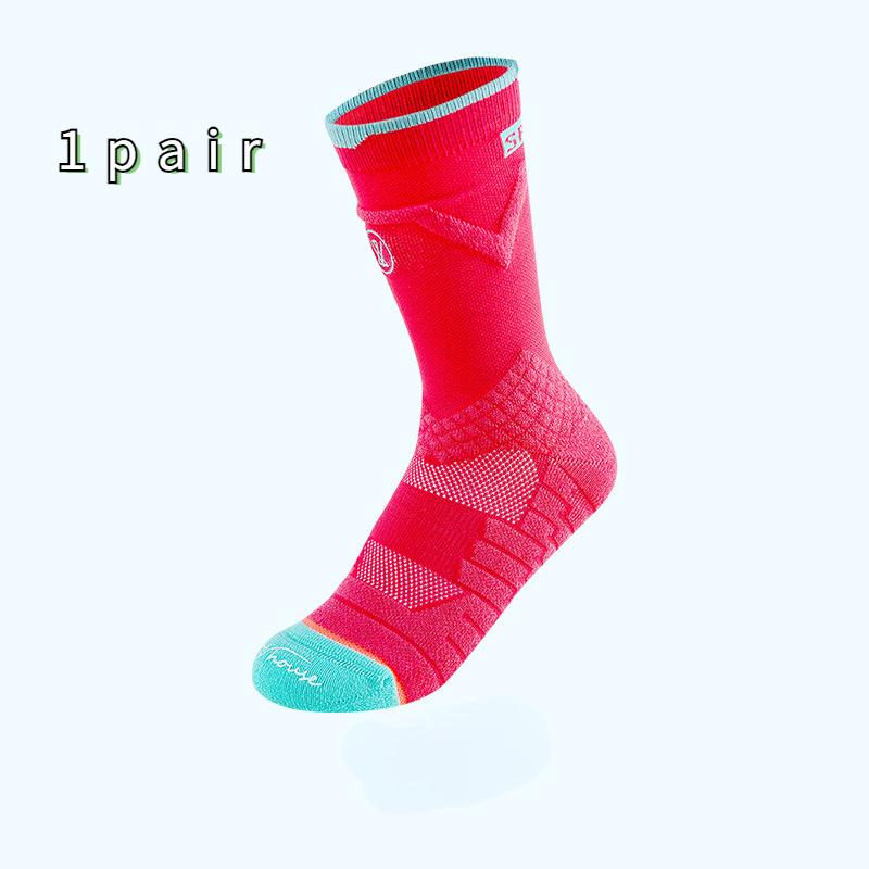 

Размер 35-39, женские летние носки для бадминтона средней длины, дышащие спортивные носки с полотенцесушителем One-size фуксия