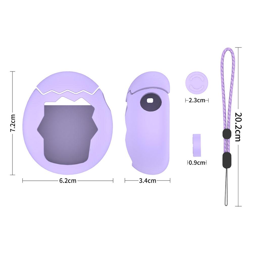 For Tamagotchi Paradise Silicone Protective Case Drop-resistant And Scratch-resistant Solid Color Shell With Anti-lost Strap