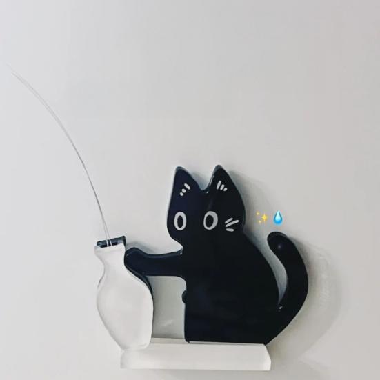 36Pcs Cat Whiskers Holder Refrigerator Magnet Cats Hair Miniature Vase Collector Container Pet Memorial Keepsake