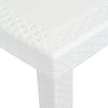 VidaXL Table de jardin Blanc 220x90x72 cm Plastique Aspect de rotin