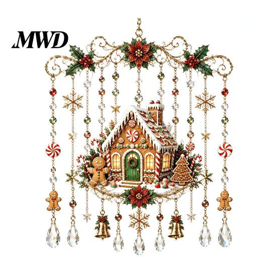 Calming Home Decor for Living Room Christmas Wind Chime, Acrylic Sun Catcher Outdoor Garden Patio Decorative Wall Art Bedroom Decor, Hanging Yard with