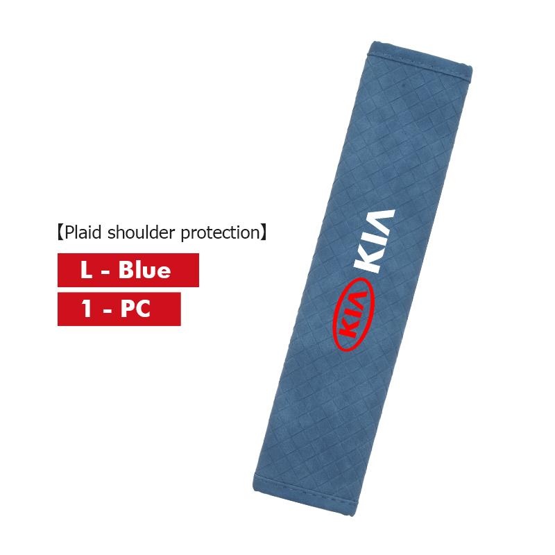 YQOF3 Leather Car Seat Belt Shoulder Pad Shoulder Strap Protection Pad For KIA Cerato Soul Venga Forte Spectra Sedona Niro Cadenza