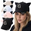 Metal Rings Baseball Caps Cat Ear Dad Hat Creative Hip Hop Cap Four Seasons