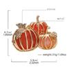 Hot Geometry Zircon Pumpkin Brooch Unisex Trendy High Fashion Versatile New Gothic Vegetable Jewelry Gift