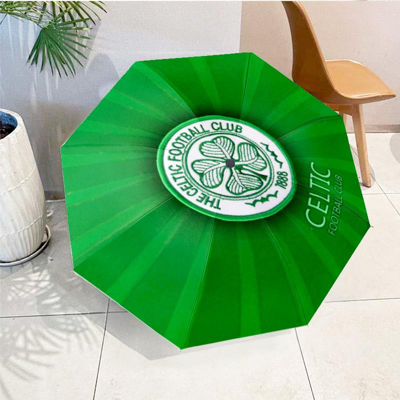 Cel-tic Football Club Crest Printed Automatic Umbrella, 8-Frame for Travel, camping, Casual Umbrella, Essential Gift for  for family and friends