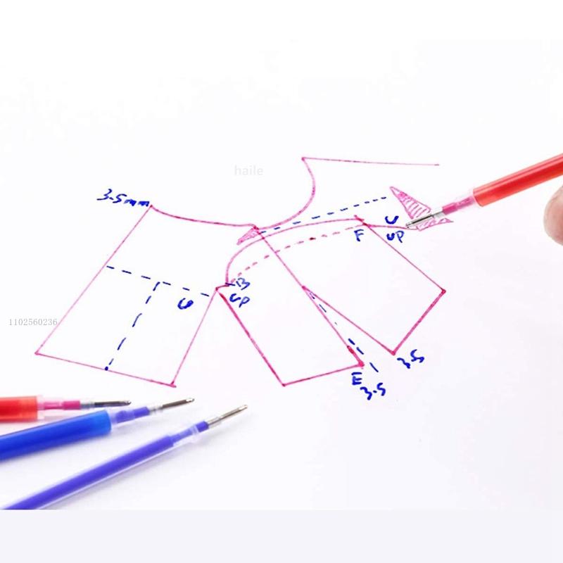 100/300pcs Heat Erasable Pens High Temperature Disappearing Fabric Marker Pen for Patchwork Fabric PU Leather Sewing Tool Hopk
