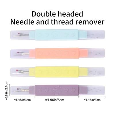 2 In 1 Needle Threader Seam Ripper Threading Seam Remover Seam Ripper Tool, Needle Threader Tool for Sewing Knitting Quilting