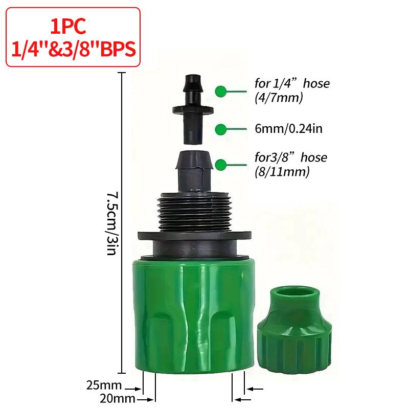 Garden Hose Quick Water Connector For Water Gun Tap 1/2"3/4"3/8" 1 Inch Adapter Irrigation Pipe Joint Fitting Accessories
