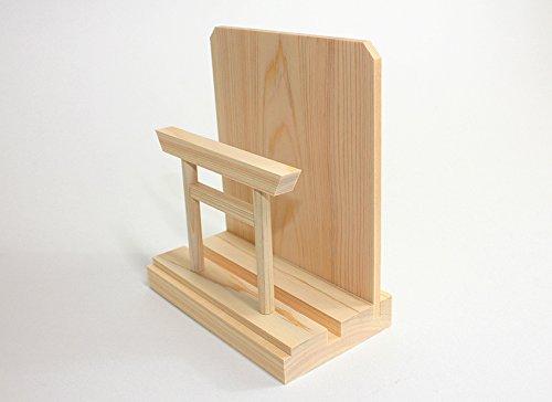 Shinto Altar Stand, Made of Japanese Cypress, Easy To Set Up, with Torii Gate, Small Size, Natural, No Drilling Required, Suitable for Rental Properti