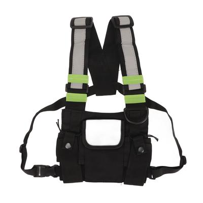 Universal Radio Harness Chest Rig Bag Adjustable Shoulder Strap Radio Chest Pack Pouch for 2 Way