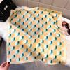 1D three-dimensional geometric printing silk scarf women's spring new fashion versatile multi-functional sunscreen bag head scarf silk scarf