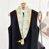 Double-sided Double-layer Silk Streamer Dunhuang Fragrant Cloud Mulberry Silk Silk Scarf Versatile Temperament White Scarf Scarf