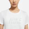 Nike Solid Color Letter Quick-Dry Breathable Short Sleeve T-Shirt Women Tops White DD5020-100