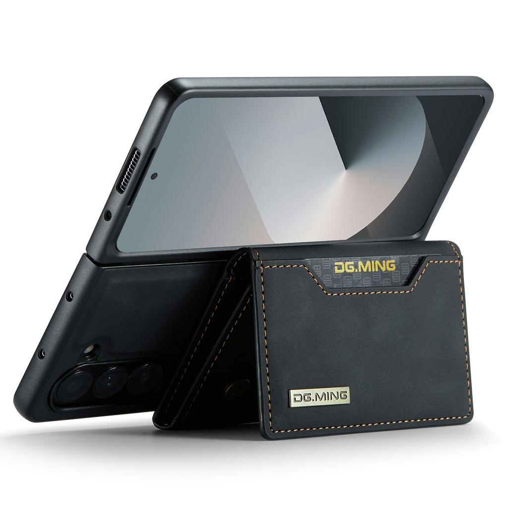 DG.MING M2 Series for Samsung Galaxy Z Fold6 5G Magnetic Case PU + PC + TPU Phone Cover Detachable Wallet Kickstand