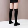 Thigh High Leather Boots For Women Flat Long Boots Women'S Knee High Boots Autumn And Winter Heels Long Tube Zapatos Para Mujer