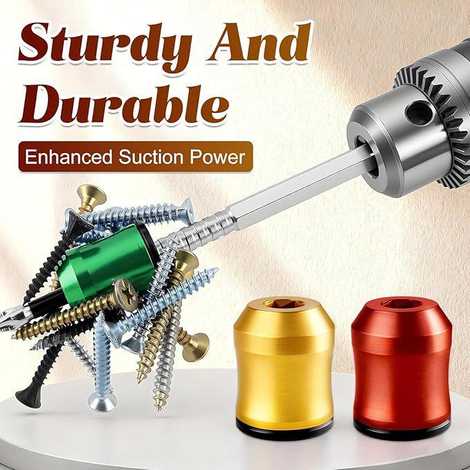 Aluminum Alloy Magnetic Holder with High Hardness and Strong Magnetic Adsorption; Magnetic Ring Bit Screwdriver Head for Electric Drill.