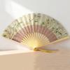 Exquisite Ancient Style Printing Folding Fan Vintage Handheld Fan Bamboo Fan  Classical Dance