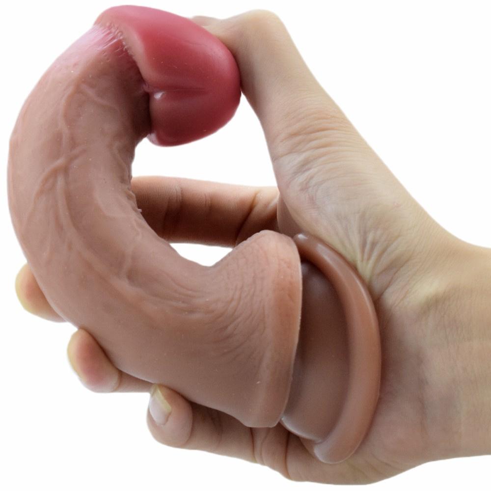 18cm duża główka szorstka symulacja Dildo miękkiego silikonu damski Masturbator korek analny realistyczny Penis Chastity Sex zabawki
