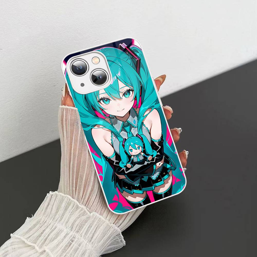 

Hatsun M-MikuES Anime Tempered Glass For Iphone 14 13 12 11 Pro Mini XS MAX 14Plus X XS XR Fundas iphone 13 mini