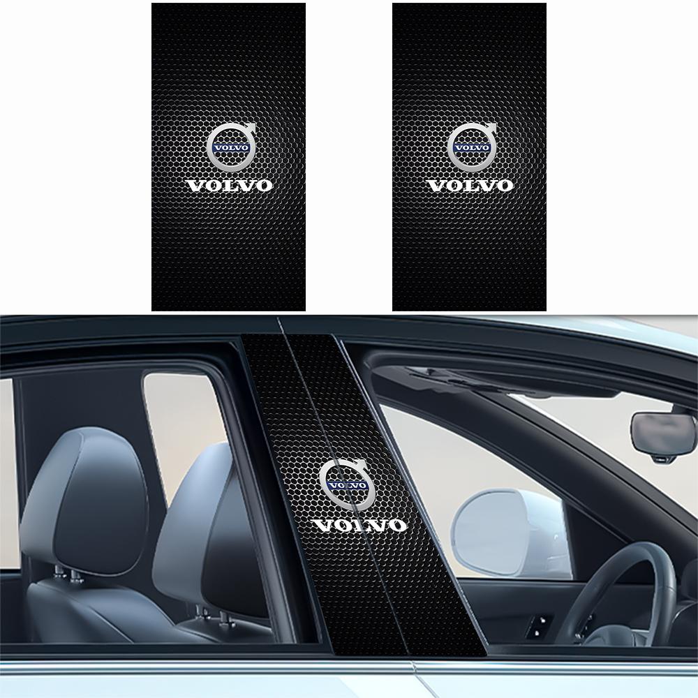 Für Volvo Rdesign AWD C30 C70 S40 S60 Auto Mittelkonsolen-Aufkleber Auto-Styling Wasserdichte B-Säulen-Aufkleber Abdeckung Dekor Zubehör