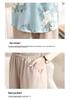 2026 Summer Chiffon Top Set for Stylish Middle-Aged and Elderly Mothers (Short/Mid-Sleeve)