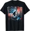 Bigfoot American Flag Sasquatch Patriotic 4th Of July T-Shirt ,Unisex Tee