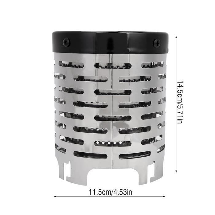 Couverture de chauffage de tente en acier inoxydable pour camping en plein air, mini poêle de chauffage plus chaud pour le camping