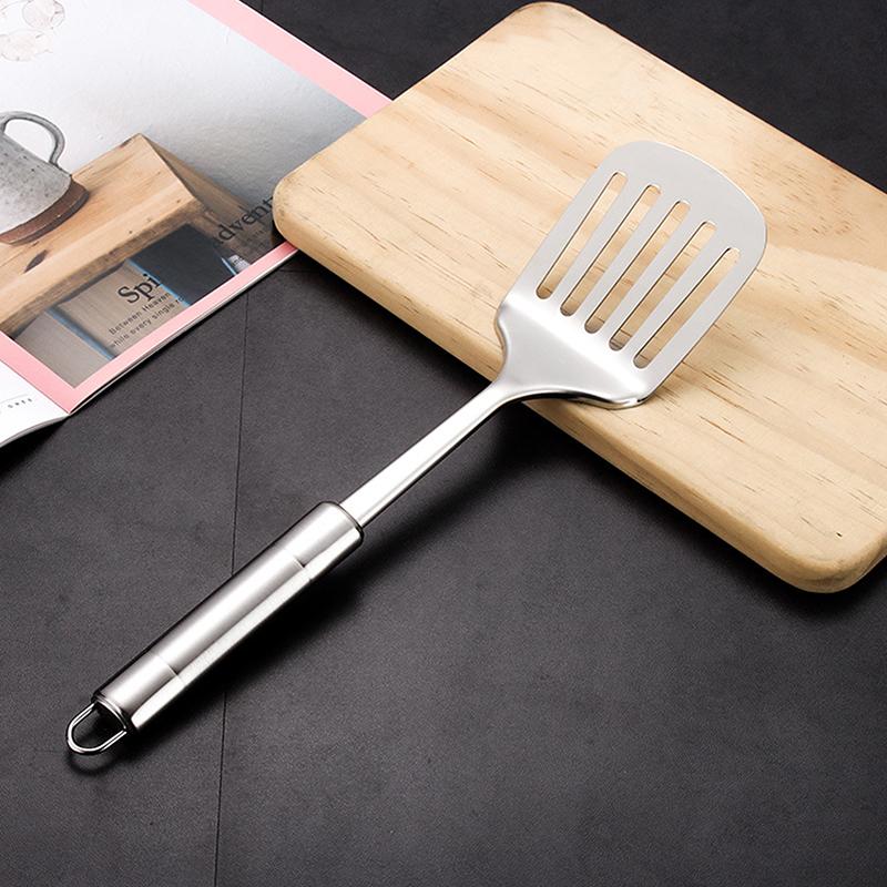 Stainless Steel Slotted Turner Kitchen Cooking Spatula Saute Steak Burger Butter Tool Kitchen Utensils Cookware