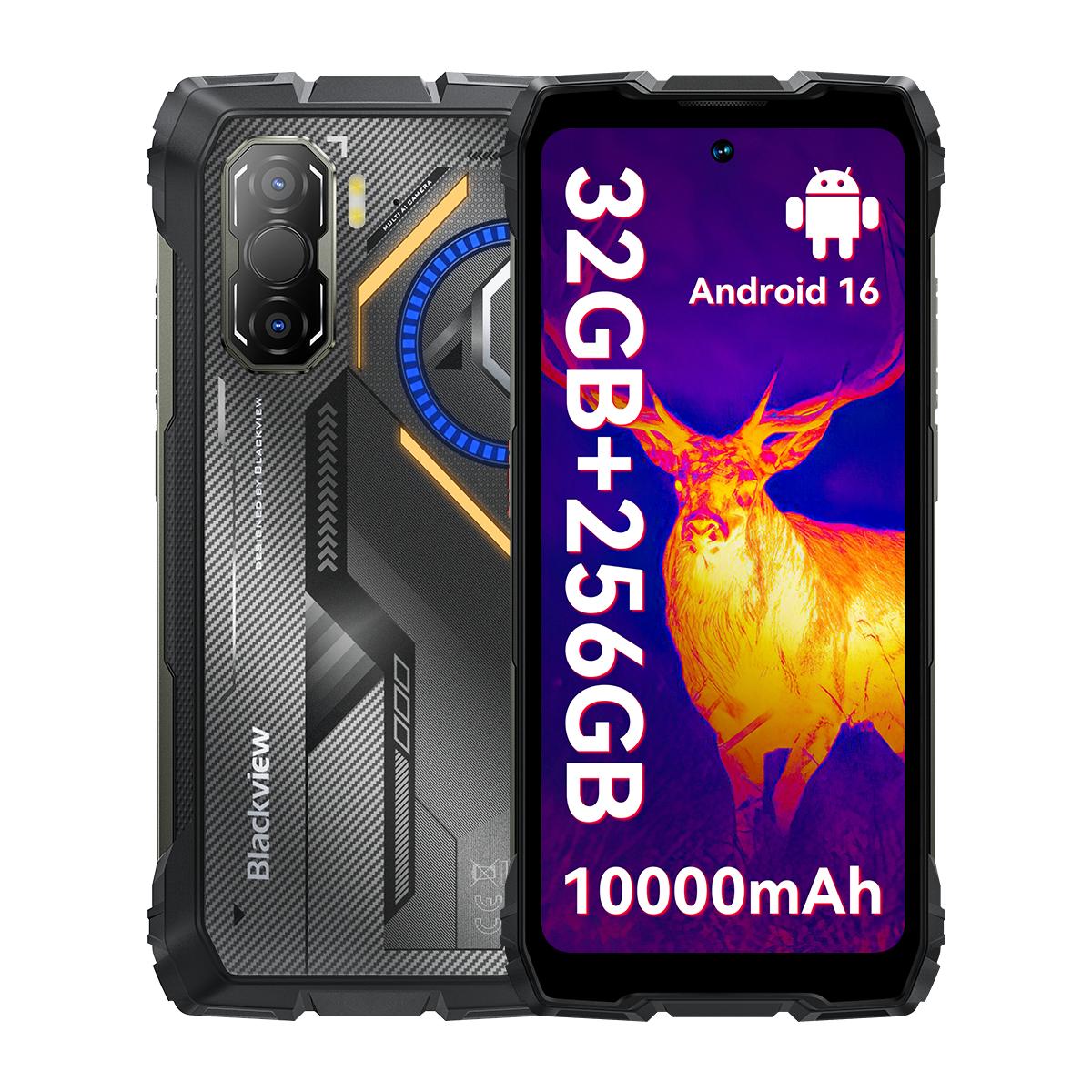 Blackview ROCK 3 Outdoor-Smartphone 32GB+256GB Wärmebildkamera 10000mAh Handy schwarz