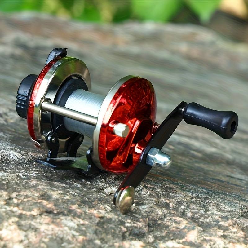 Tragbare Mini-Eisangelrolle aus Vollmetall 3.6:1 Winter Wheel River Plate Baitcast Coil Roller Spinning Fishing Boat Reels