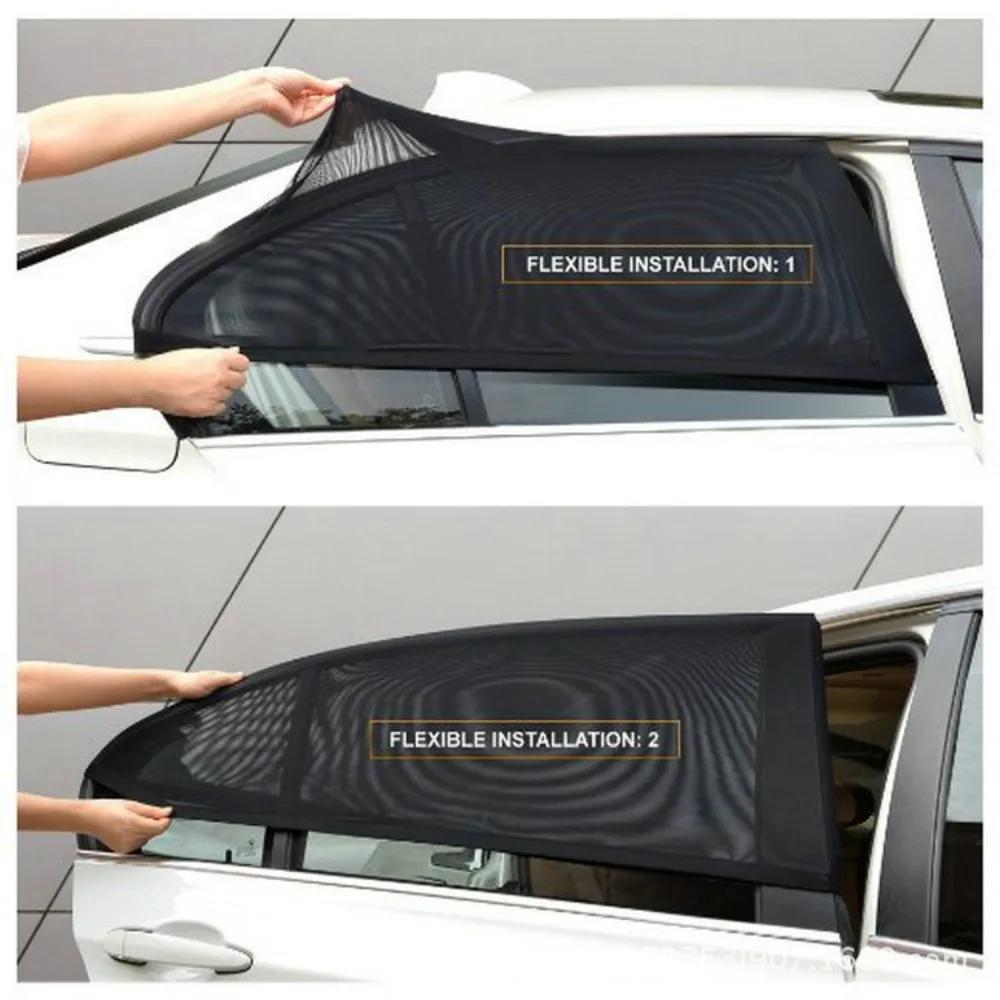 Car Mosquito Screen Window Shade SUV Car Window Bug Net Cover Car Sunscreen Insulation Privacy Curtain