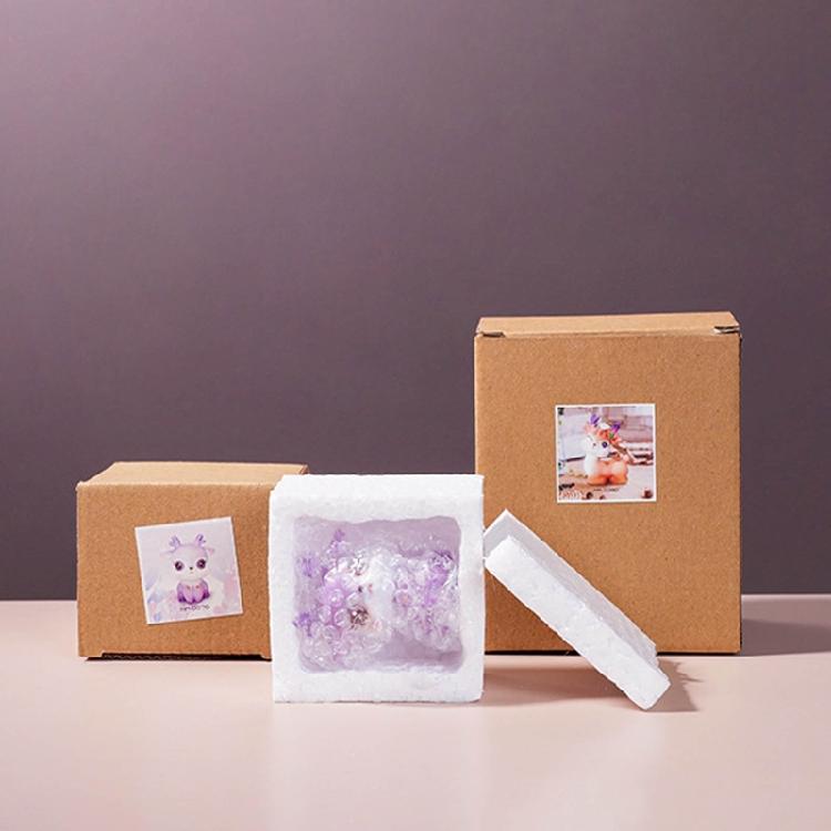 Mini Reindeer Statue Cartoon Fawn Elk Pattern Figurine Animal Cake Topper Desk