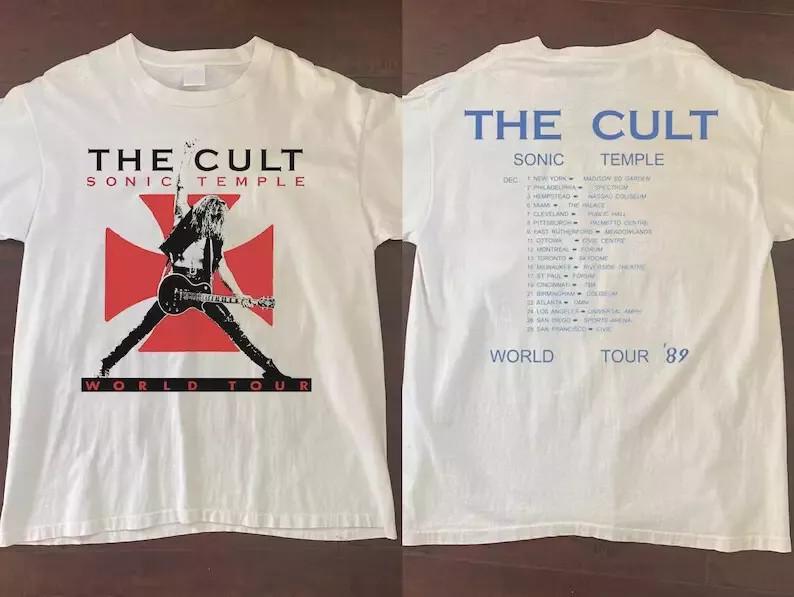 The Cult Sonic Temple World Tour 89 T Shirt Full Size S-4XL
