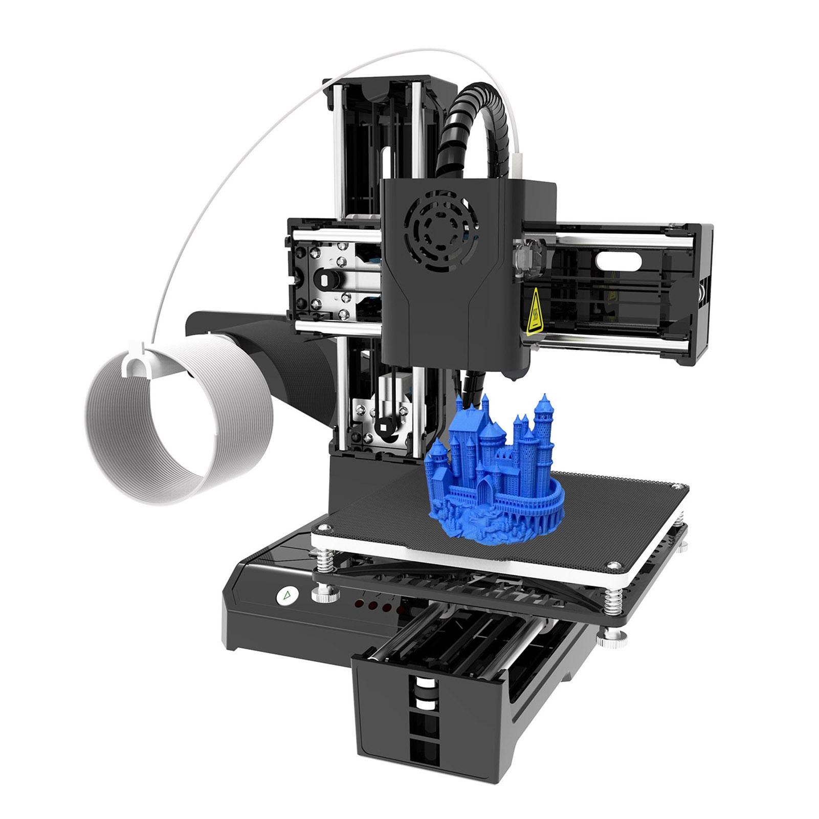 

EasyThreed 3D-принтер, мини-настольная печатная машина для детей, размер печати 100x100x100 мм, съемная платформа, печать одной кнопкой AU синий