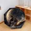 1 Stück Automatischer Faltregenschirm - Leuchtendes Totenkopfmuster, Tragbares & Faltbares Design mit 8 Speichen, Weihnachts- und Geburtstagsgeschenke