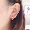 Exquisite Russian 585 Purple Gold Smart Zircon Earrings Fashionable Rose Gold Plated Niche Ins Bow Earrings