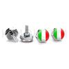 4pcs/set Car USA Italy Germany British Flag Metal Screws License Plate Bolts Auto Universal Car Accessories For VW BMW