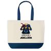 Tote Bag - PLANETEE - Sac Shopping Fond Bleu Super Joaillière - Coton 40x45 Cm - Grand Format - Fabriqué En France