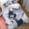 3D-gedrucktes Anime-Bettwäscheset mit Demon Slayer-Motiv Kochou Shinobu Mädchen Bettbezug-Set mit Kissenbezug, Mikrofaser-Bettwäsche