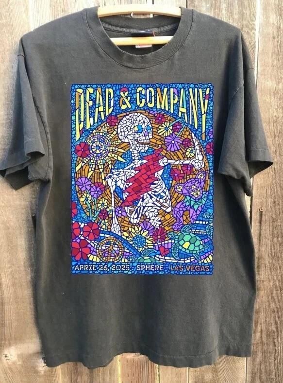 

Dead And Company Sphere Las Vegas April 26 2025 Poster Charcoal Tshirt S5XL Unisex T-Shirt S