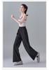 Elastic casual sports wide leg pants for women in summer 2025, thin, loose, fashionable, long leg pants