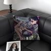 ZZutomayo Cartoon Cushion Cover Natural Linen Organic Fabric DoubleSided Printing Sofa Home Decor Gift Pillow Case
