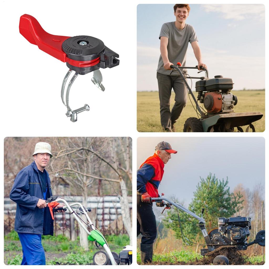 Tiller Throttle Control For 23mm-27mm Lawn Mower Handlebar Thumb Throttle Lever Accelerator Replacement Assistant Switches